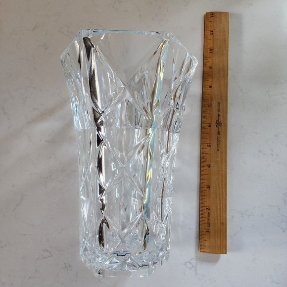 Hexagon Crystal Clear Vase - Picture 1 of 2